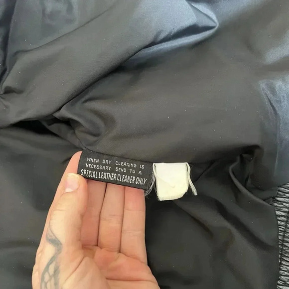 Vintage Leather‎ Jacket Mens Distressed Biker Outdoor Workwear Barn Chore Coat M - Picture 8 of 14